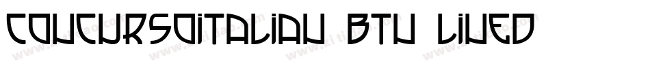 ConcursoItalian BTN Lined字体转换